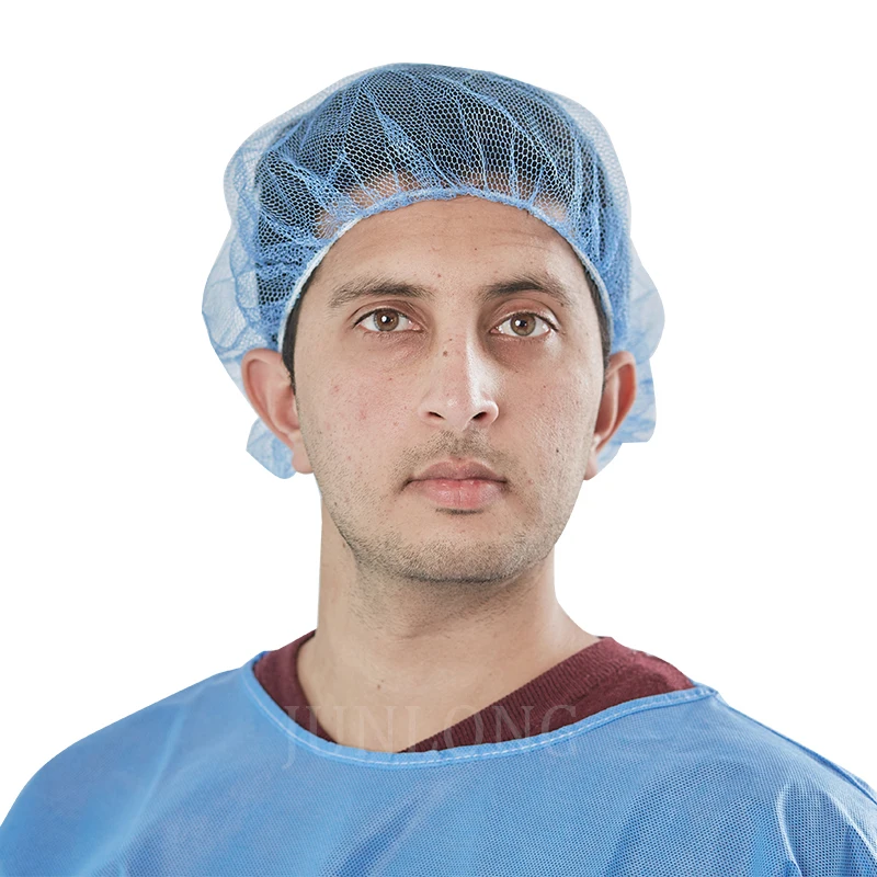 Junlong Non Woven Hair Net Disposable  Nylon Mesh Hair Net Cap  Nylon superfine stealth hairnet,Wig protection network