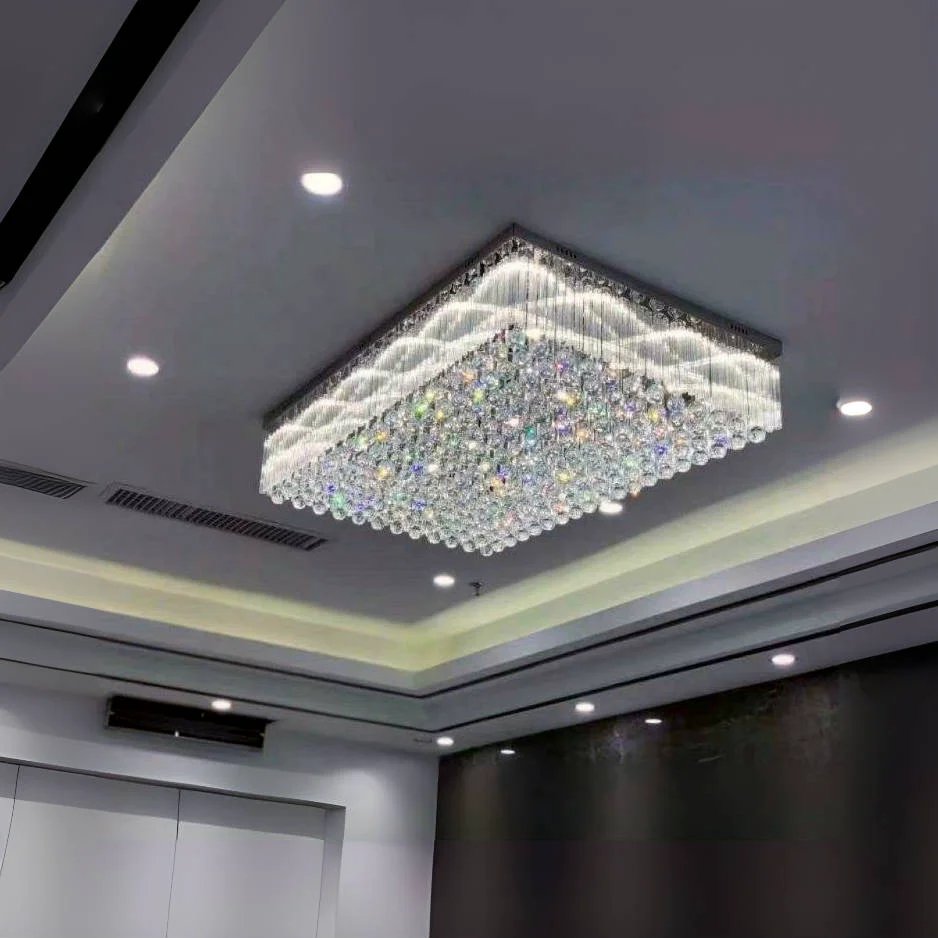 Zhongshan square shade light decoration hotel vintage lamp restaurant lighting luxury Chandelier for high ceilings