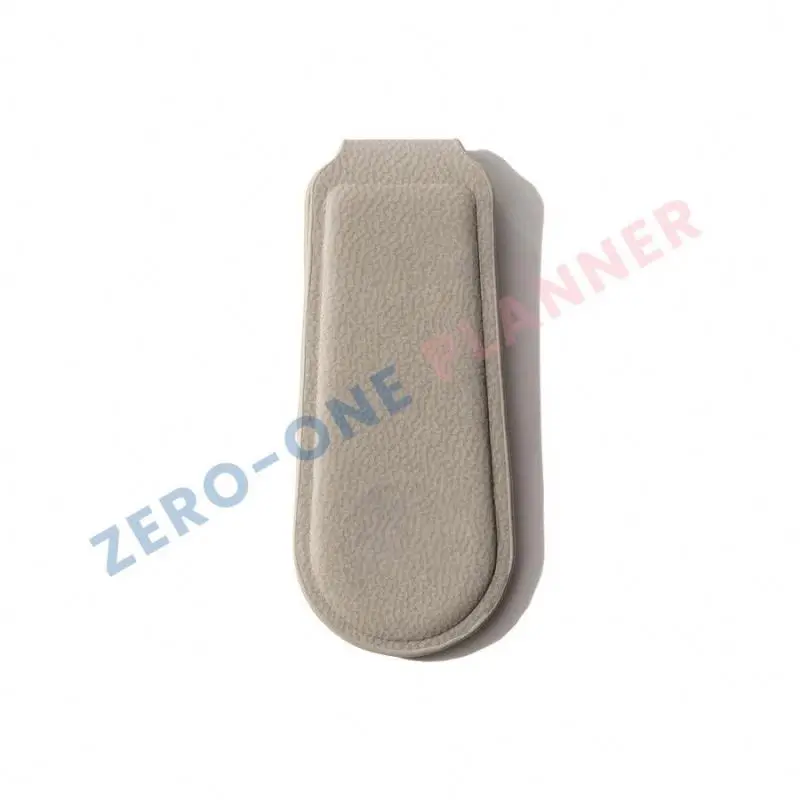 custom foil logo pebble lichi leather bookmark magnetic bookclip page marker planner paper oli clip journal notebook accessory