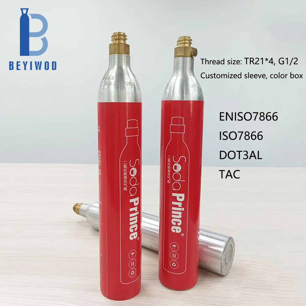 Compatible 450g 0.6L Aluminum Gas Cylinder Soda Maker Co2 Cylinder