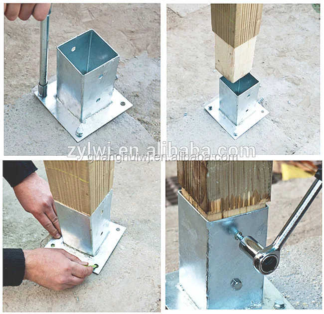 steel galvanized  pole anchor and pole plate