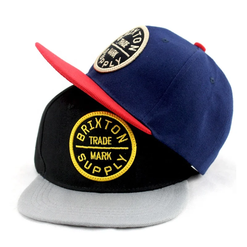 Wholesale hip pop sport black custom 3d embroidery 6 panel Custom logo caps sports