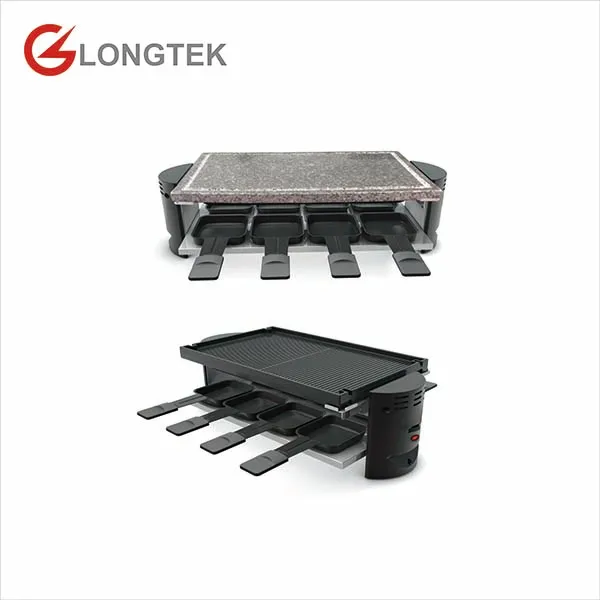 Raclette Grill for 8 Person with Non-stick Cooking Surface Adjustable Temperature Control