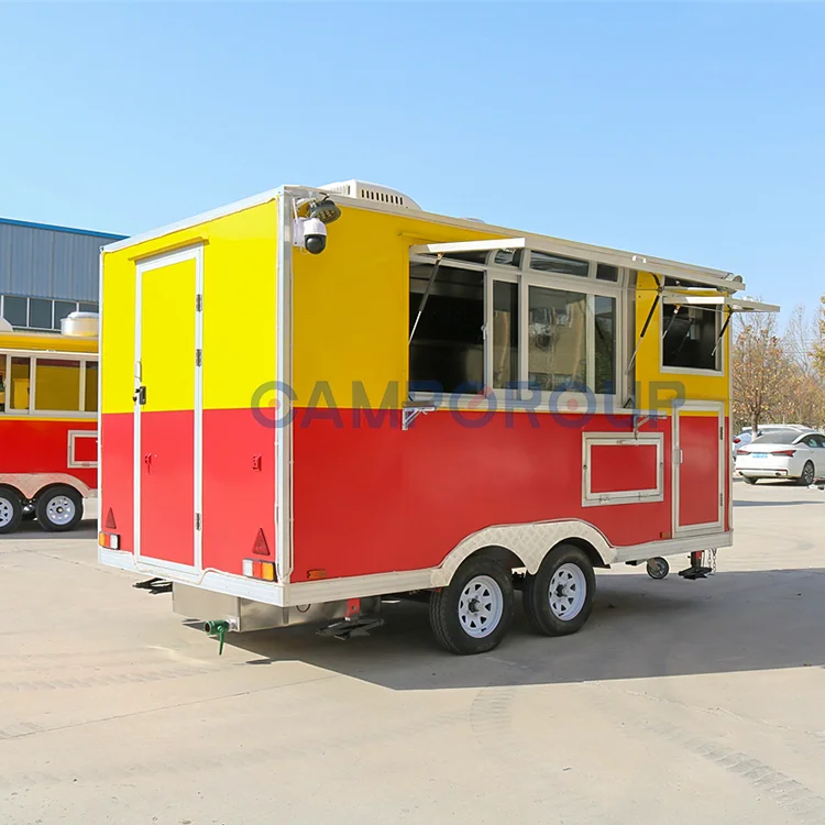 CAMP Hot Selling Mobile Food Trailer Concession Food Trucks Trailer With Equipment Equipped For Sale