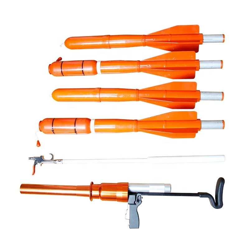 Portable Convenient life Saving Equipment Pneumatic Rescue Launcher Line Thrower Rocket