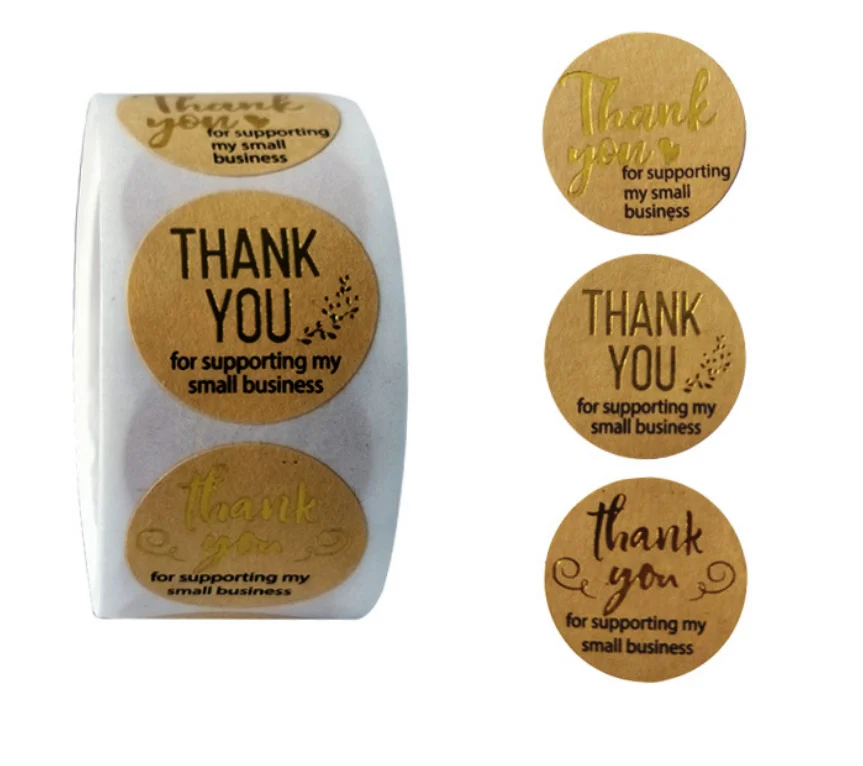 Factory Price Logo Printing Personalized Thank You Labels Stamp Stickers for Your Small Business Shopping Orders
