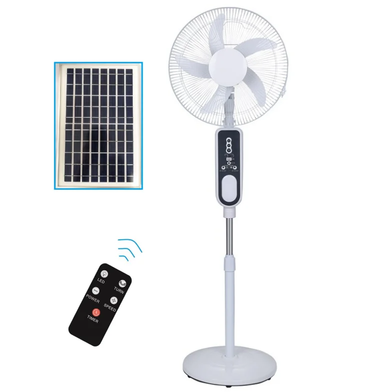Solar Fan with 18650 Lithium 4000mah Battery Can Be Charged Solar or Plugged In Single Wind Speed
