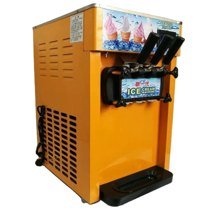 Commercial Table Top Three Flavors Soft Serve Ice Cream Machine for Sale