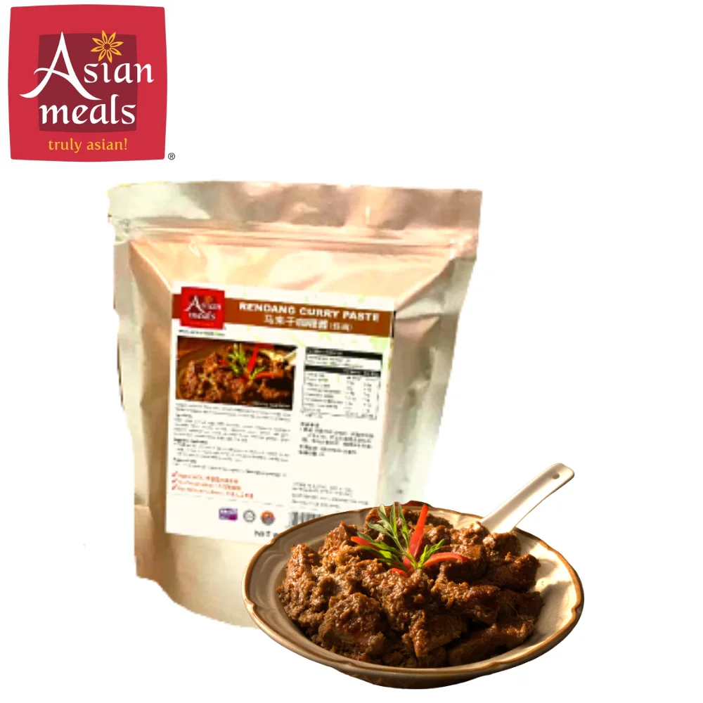 Top Quality Delicious Cooked Lemongrass Coconut Rendang Meat Curry Paste with Exotic Spicy Taste Become Very Homey Dish Malaysia