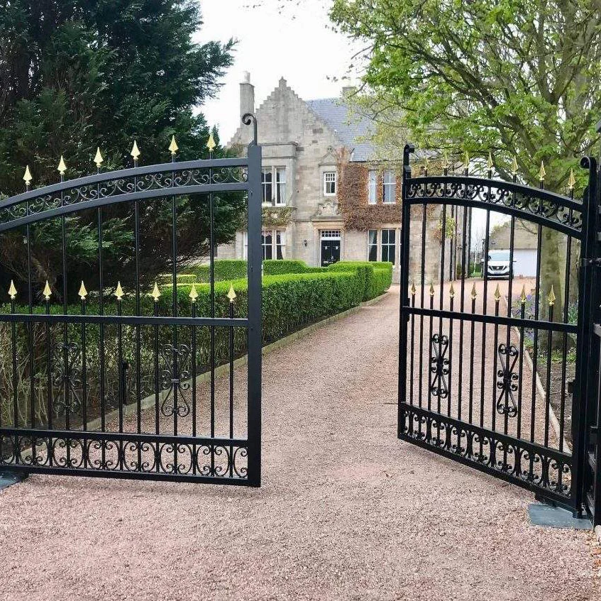 Contemporary Automatic System Fence Sliding Gate Garden Gates For Villa House Electric Wrought Iron Driveway Gate