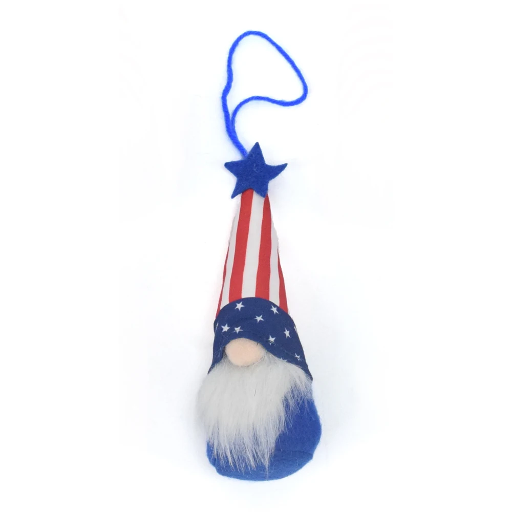 4th of July Party Decorative Hanging Gnome Pendant Custom Faceless Rudolph Doll for USA American National Day Ornament
