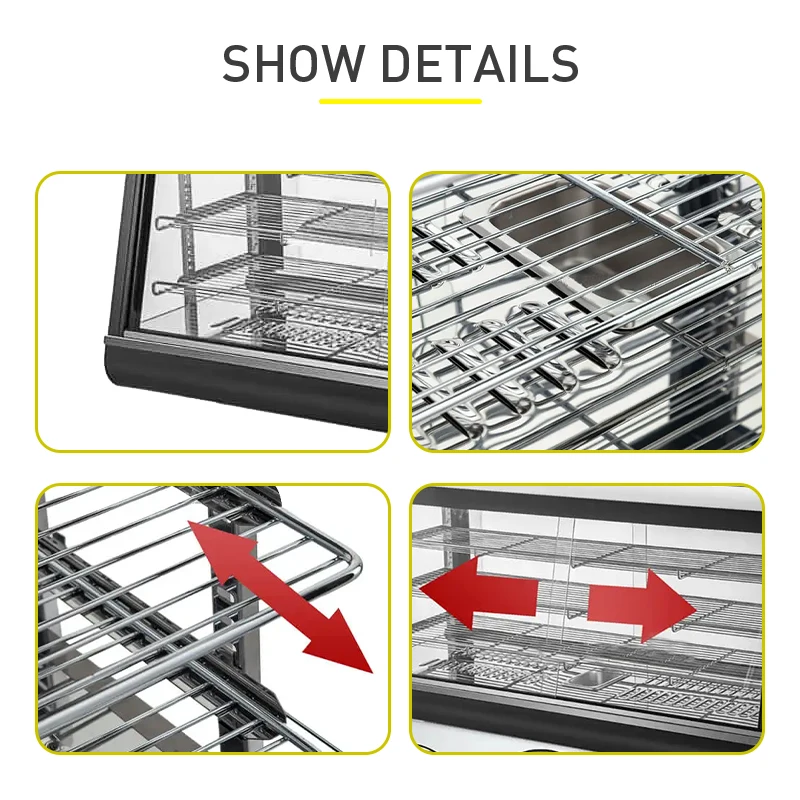 Heating display cabinet Fast food restaurant food heater Hotel restaurant Cake display cabinet 1200MM