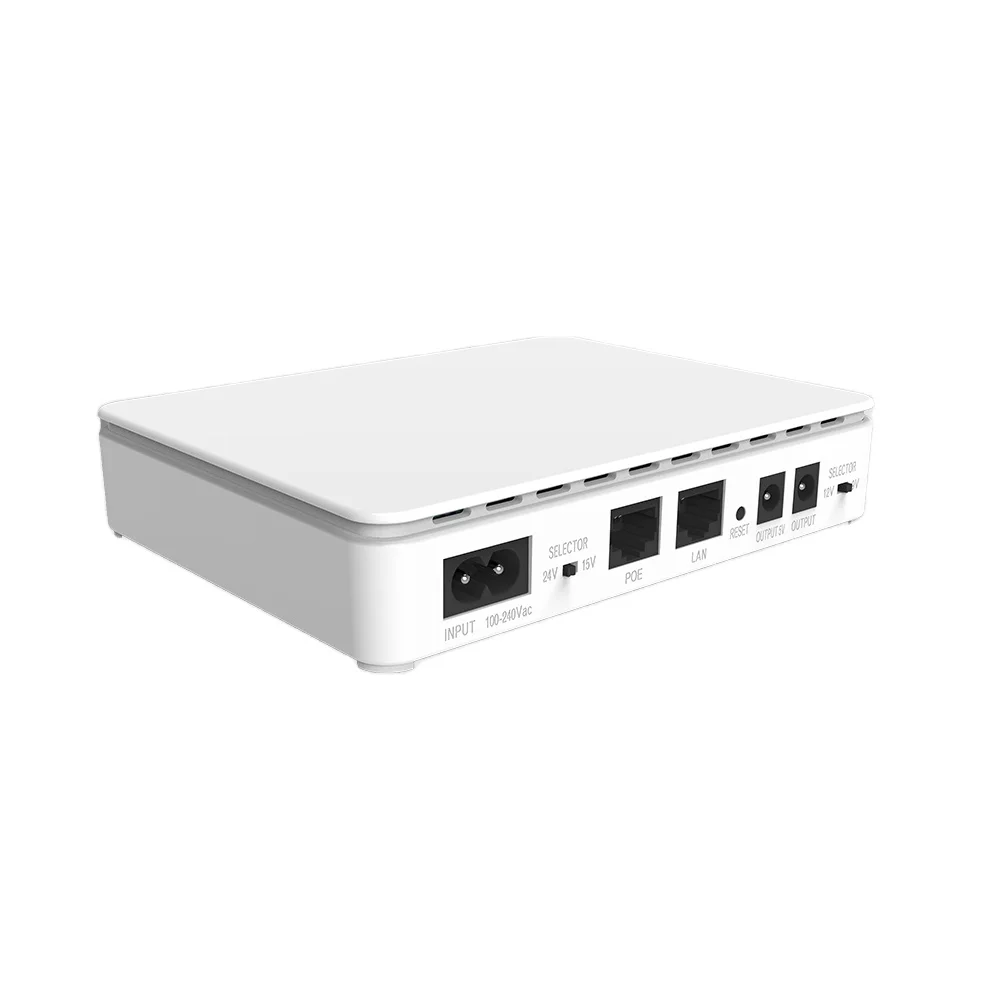 M1550 Mini Ups 6 Output Port 12v 9v 5v 2a Mini Dc Ups Lithium Battery Single Phase Networking Gua 5v /9v & 12v/24v Meind 0.4kg