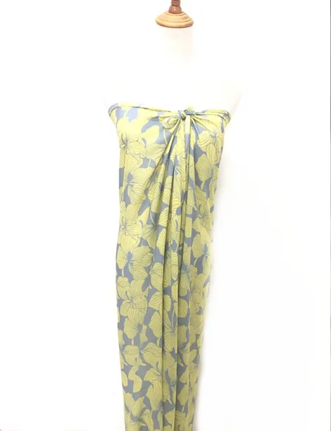 Hawaii Best sales beautiful flower Low MOQ custom print rayon sarong pareo