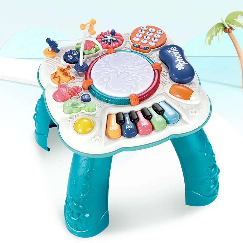 Multifunction Kids Early Education Sound Light Puzzle Game Educational Learn Musical Table