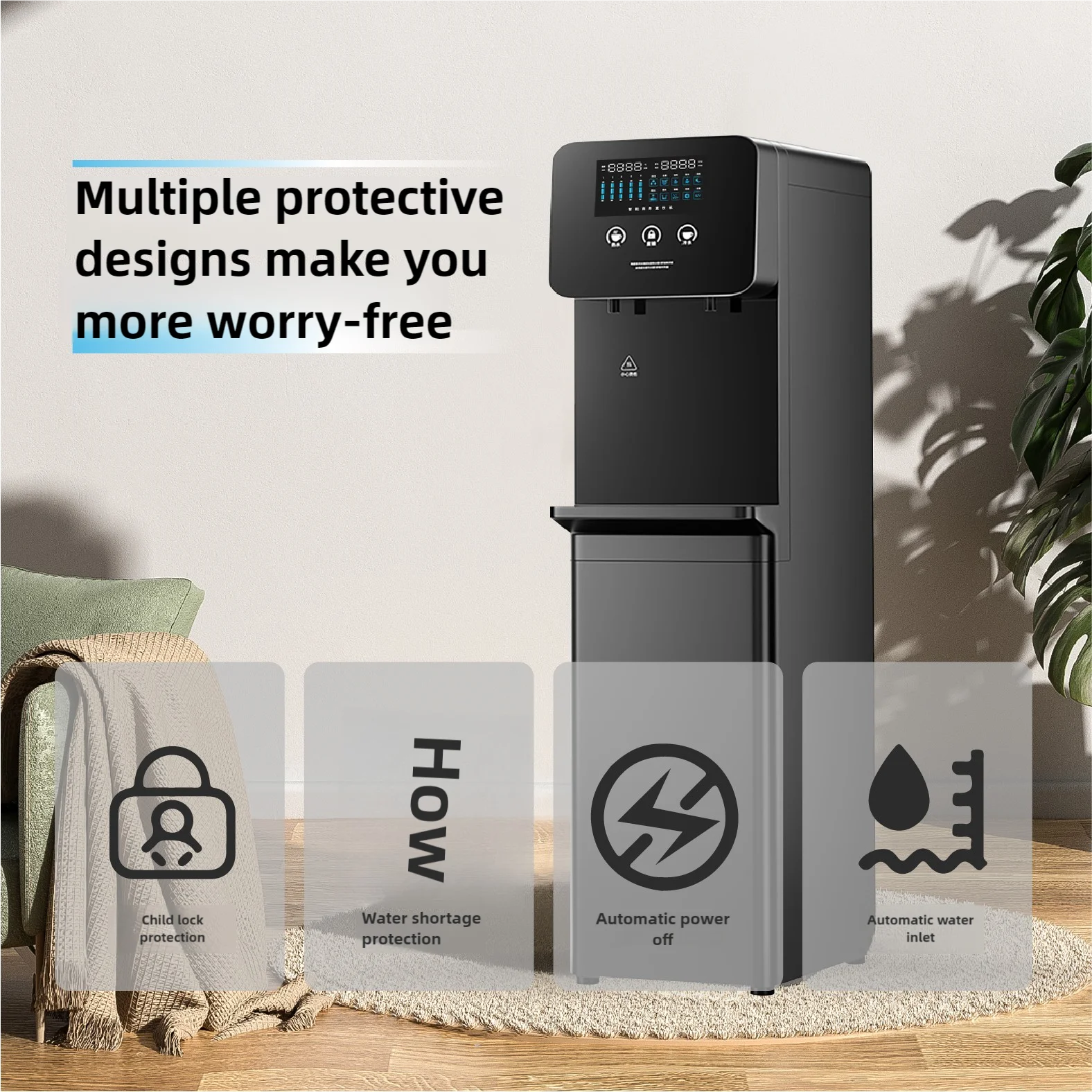 Коммерческий умный автоматический диспенсер для воды Электрический бытовой фильтр холодной наружного использования