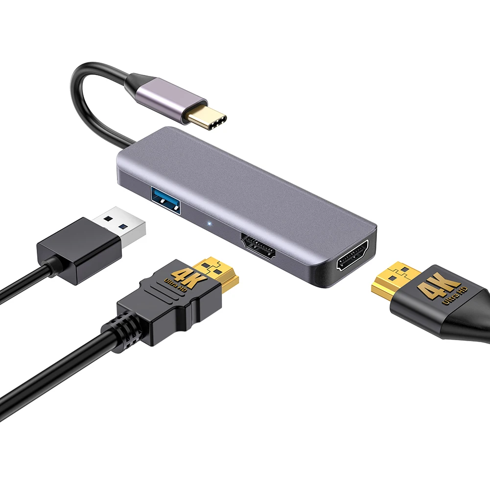 Triple display mini Docking station with dual monitor 4K for PC usb C Hub