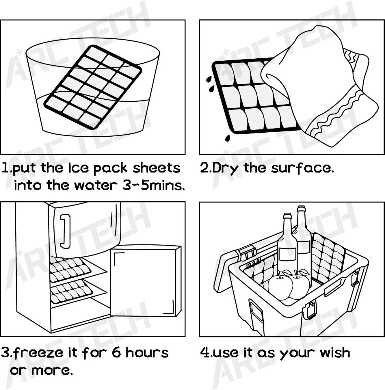 12 Sheets Disposable Cooler Bag Ice Pack Sheet and Freezer Dry Ice Pack for Shipping Frozen Food Ice Pack Sheet