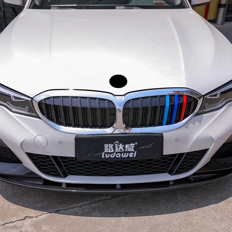 Automotive Parts  Carbon black  front splitter For BMW 3 series G20 2019+  Front Bumper Lip Splitters