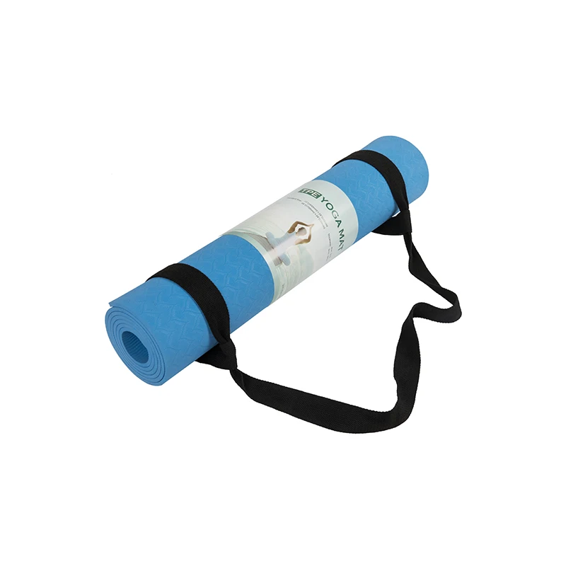 High Quality Anti-slip TPE Fitness Custom Logo Purple Eco-friendly  6mm Yoga Mat