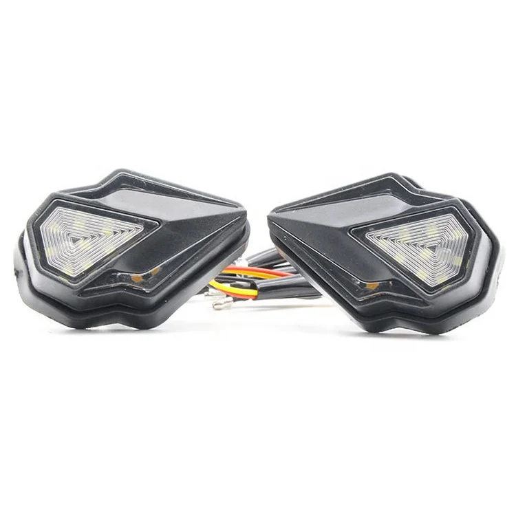 REALZION LED Motorcycle Turn Signal Lights Universal Flush Mount Blinker Flashing Light Motorbike Daylight Indicators Lamp