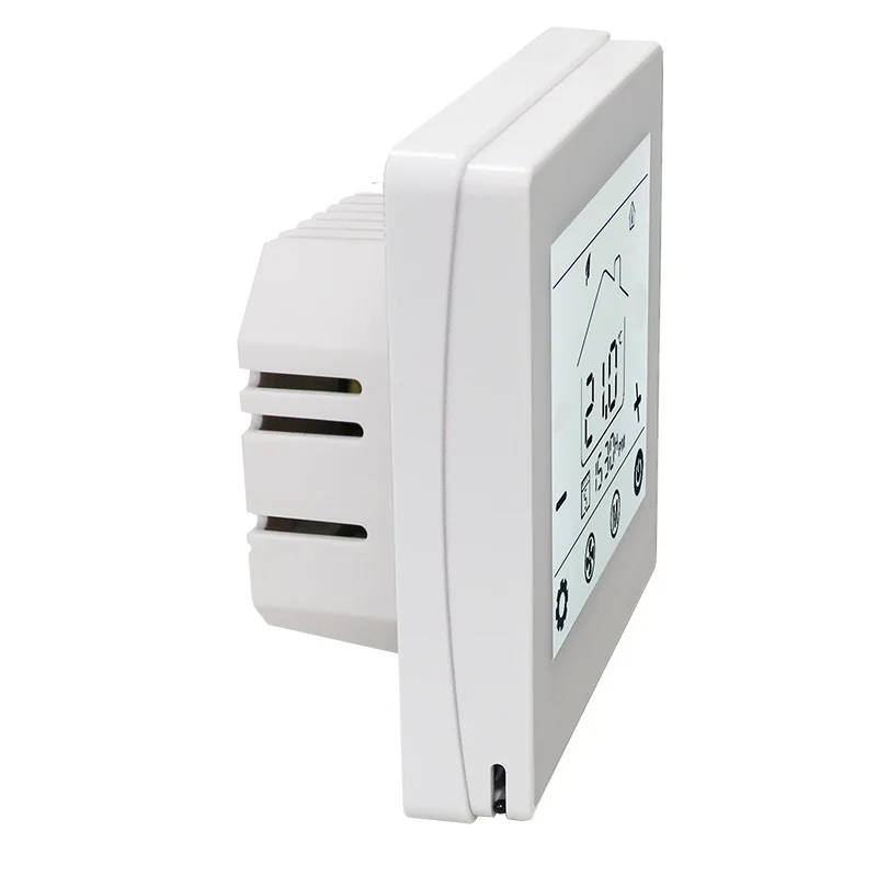 CE Certificated Glass Surface Room Thermostat for  Underfloor Heating System with NTC Floor Sensor