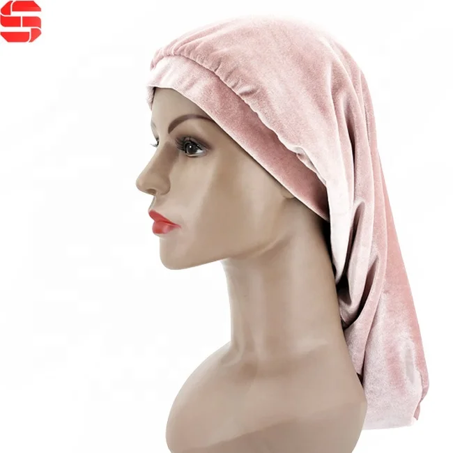 Wholesale Custom Long Best Satin Bonnet Velvet bonnets with logo