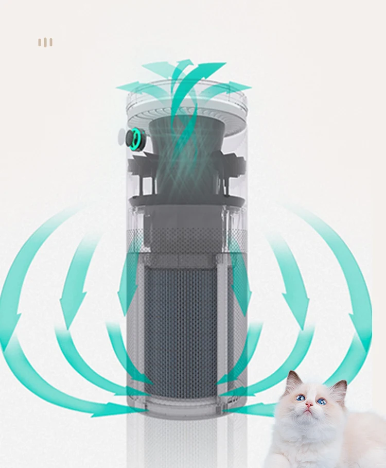 AGCEN OEM ODM levego tisztito Pet air purifier Household pet cleaning air deodor CADR450 with HEPA  filter