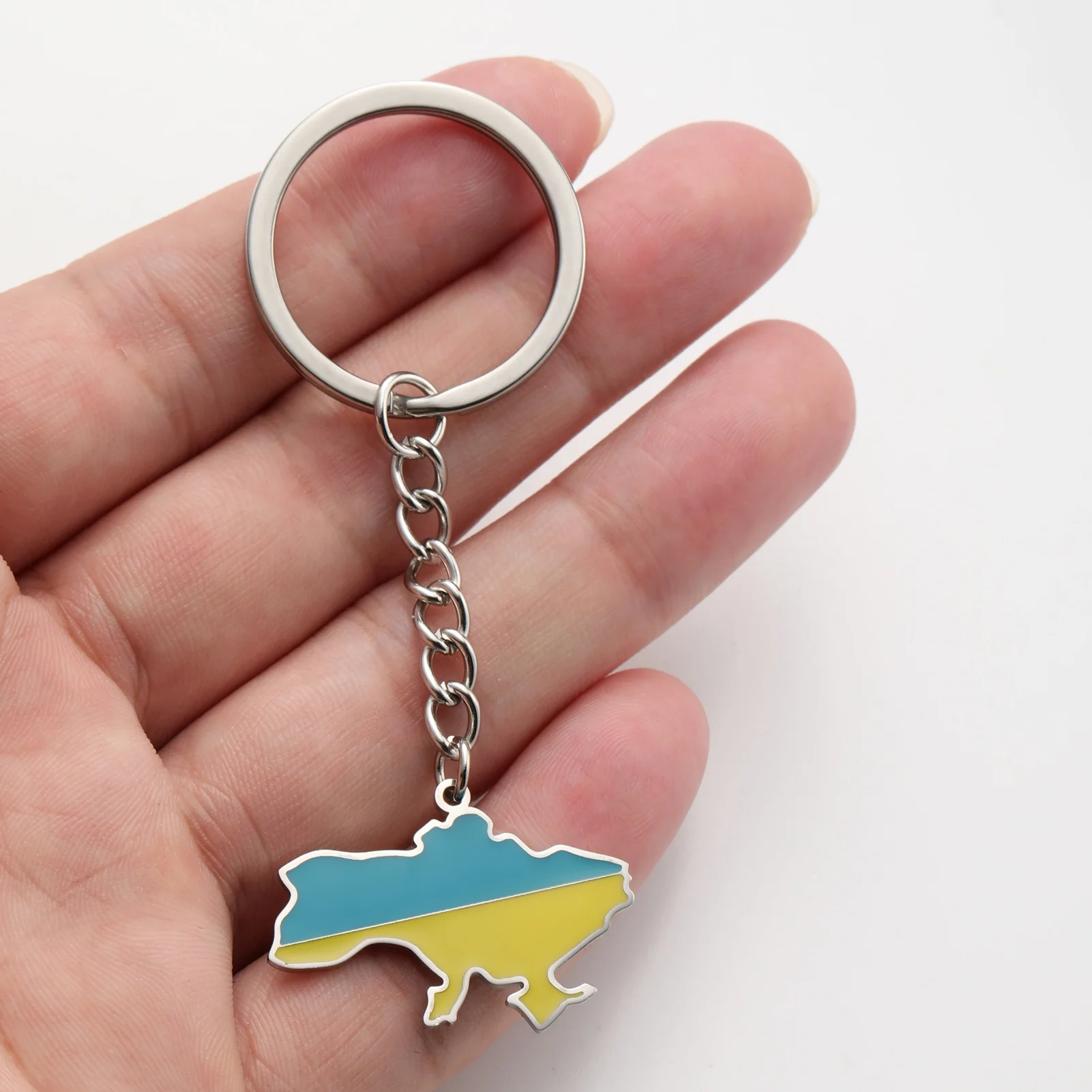 Украняя карта страны кулон брелок из нержавеющей стали флаг Ювелирная сумка аксессуары Подарки для женщин и мужчин