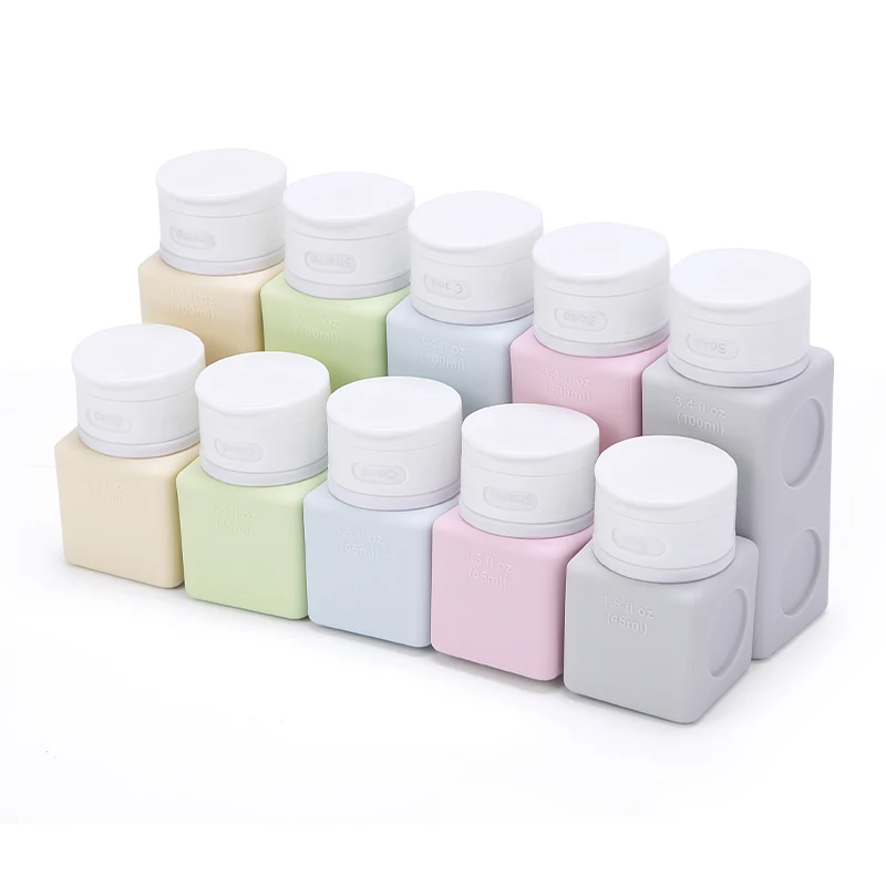 Gift Empty Lotion Travel Bottle Brown Cosmetic Refillable Travel Size Bottles Kit With Keychain