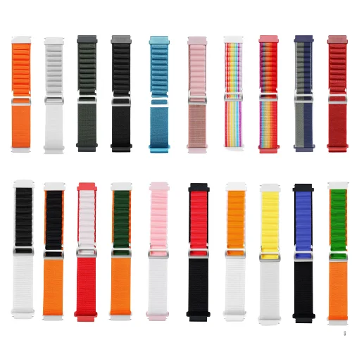 Universal Alpine loop Watch Band 18mm 20mm 22mm Replacement Ultra Nylon Watch Strap Bracelet for Samsung HUAMI GARMIN HUAWEI