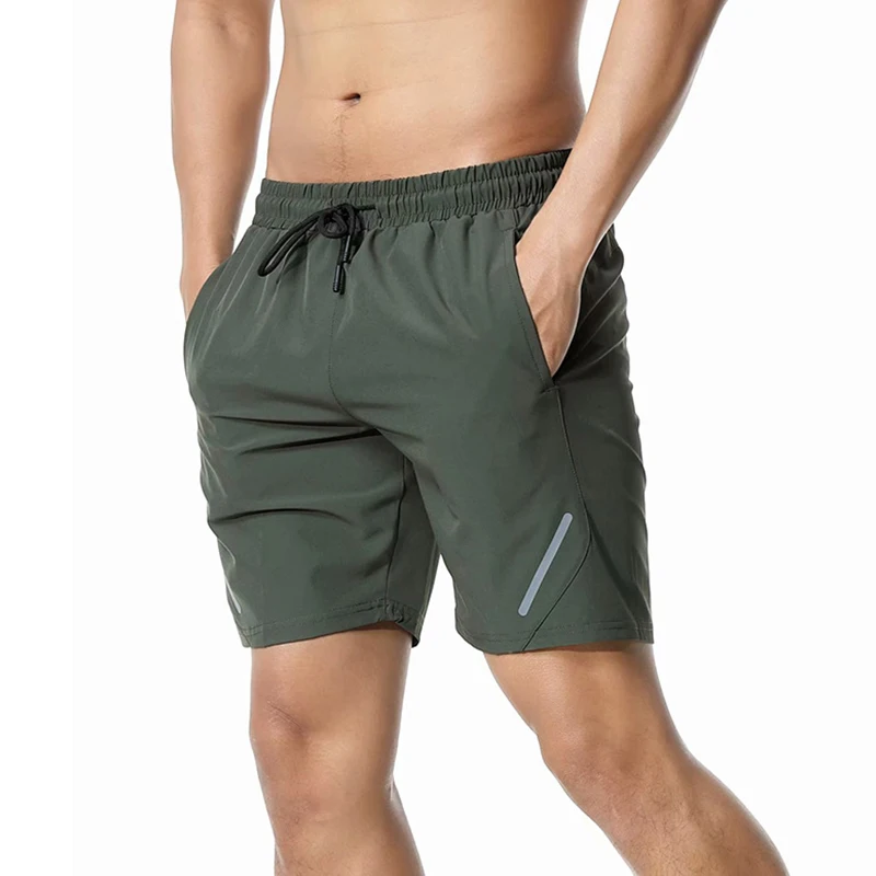 OEM Summer Mens 100% Polyester Gym Wear 5 Inch Inseam Jogger Shorts With Pocket Workout Quick Dry Running Short Pants For Men/