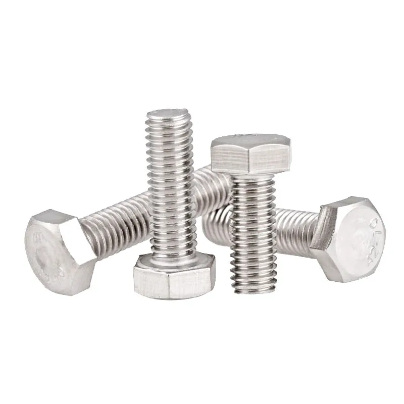 Hot Selling DIN Standard Stainless Steel Hex Bolts and Nut Hexagon Head Bolts with Plain Finish