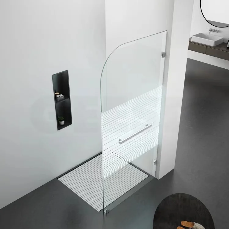 Frameless Splash Panel With Polished Nickel Hardware