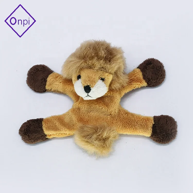 Plush refrigerator magnetic stickers Custom fridge magnet stuffed animal lion plush toy