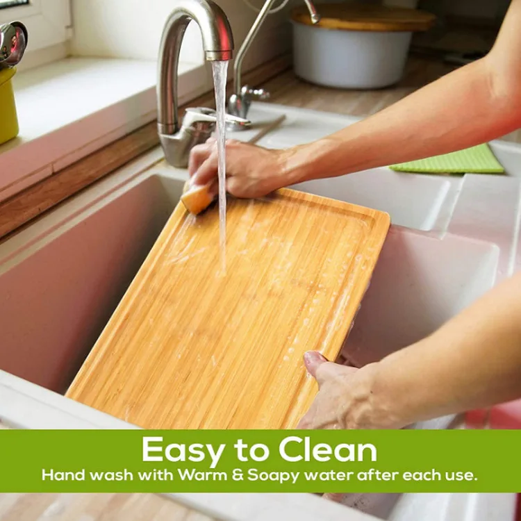 Wholesale Custom Durable Nature Bamboo Vegetables Cutting Board Wood With Juice Groove