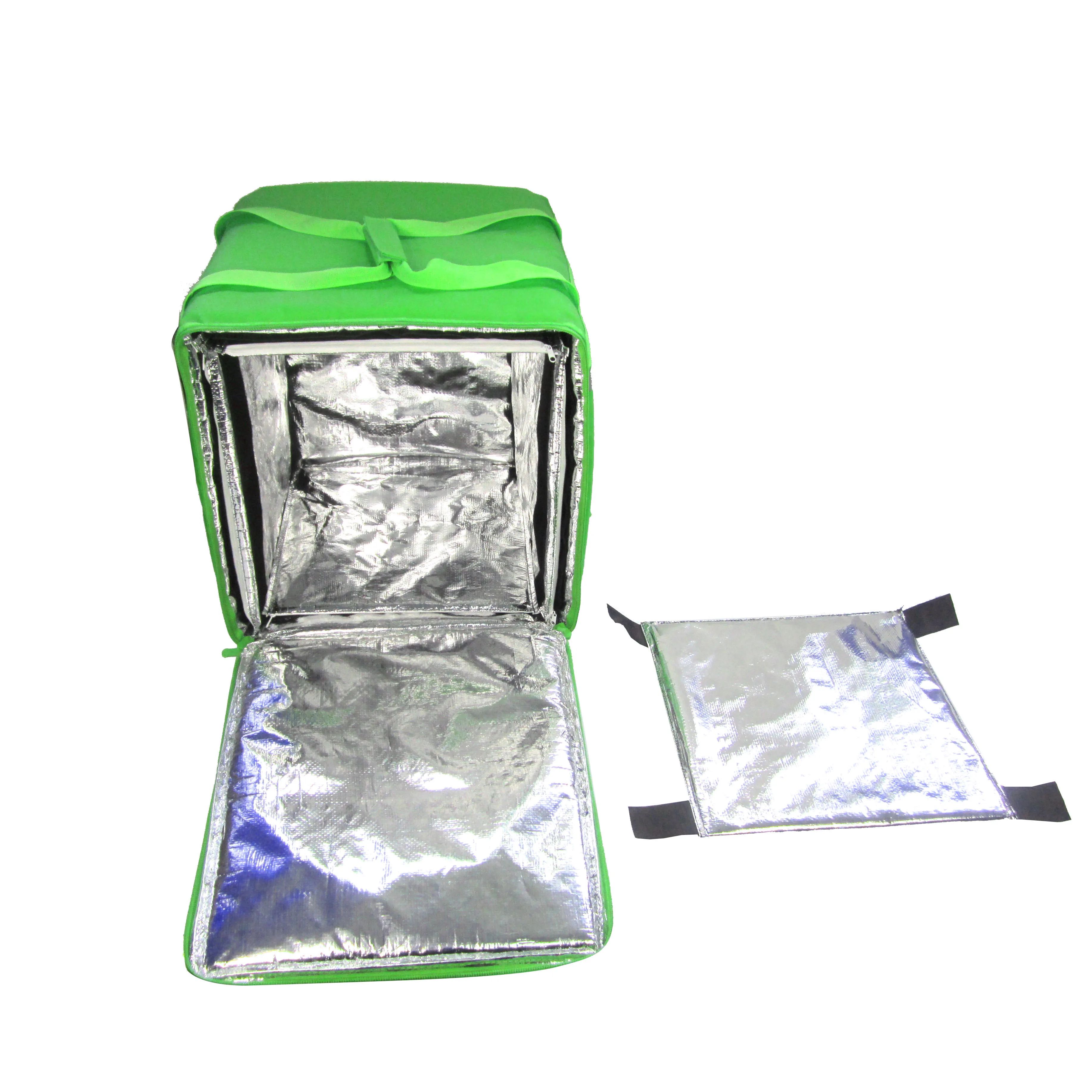 Bicycle Hard Different Temperatures Pulling Cloth Lunch Insulated Hot Pie Cake Box Carrier Cooler Bags Pizza Food Delivery Bag