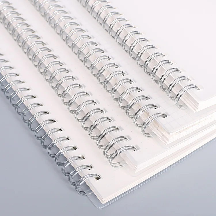 PP transparent cover bandage frosted business notebook a5 a6 wholesale spiral coil Book Diary manual ledger seal logo students