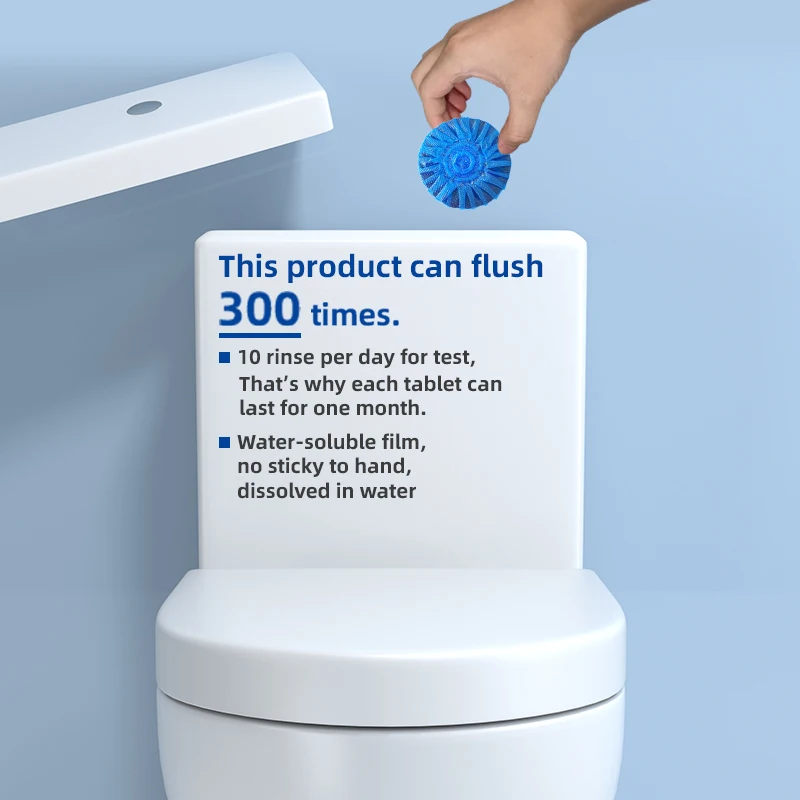 Automatic Blue Pine Oil Scented Toilet Bowl Cleaner Deodorizer Block Long Lasting Urinal Odor Eliminator