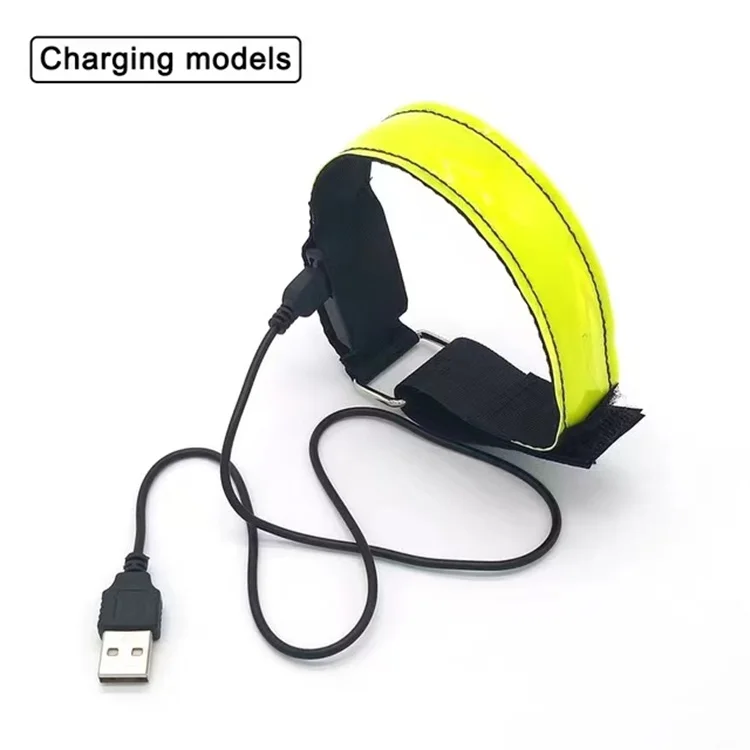LED Luminous Night Running Adjustable Safety Reflective Belt Outdoor Cycling Night Signal USB Charging LED Bracelet