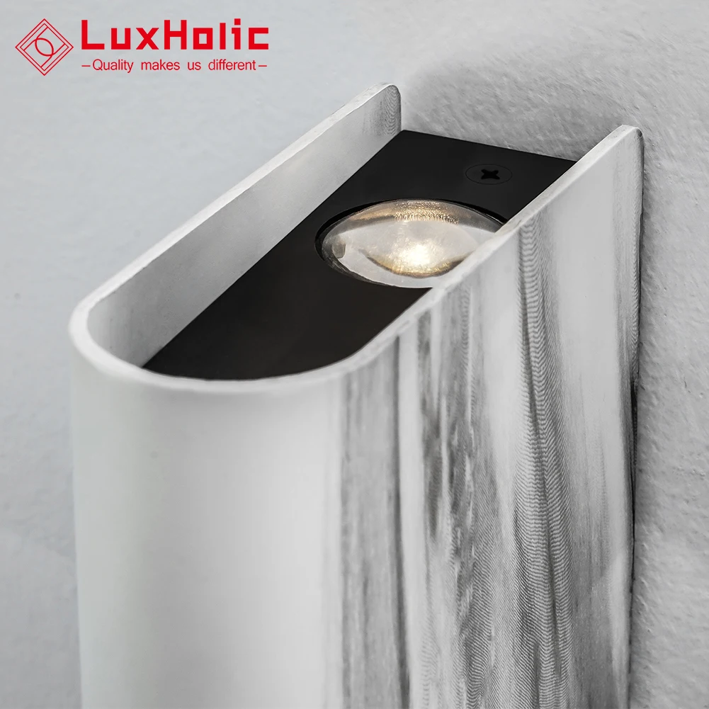 LuxHolic marset 12 Вт вверх и вниз светодиодный настенный светильник внутренний современный алюминиевый арт-деко настенные бра для отеля