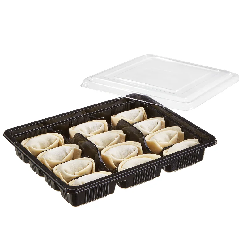 10 grid pp dumpling tray plastic Frozen Dumplings Tray Custom Design Disposable Blister PP food packaging PP dumpling tray
