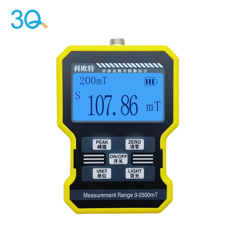 3Q Top 10 High precision Gauss Meter Digital Tesla Meter Koot Magnetic Field Magnetic Intensity Detector Handheld Flux Meter