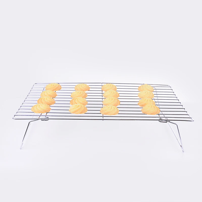 
YZ1229 3 Tiers Metal Bread Cooling Rack Foldable Wire Cooling Rack Stainless Steel 