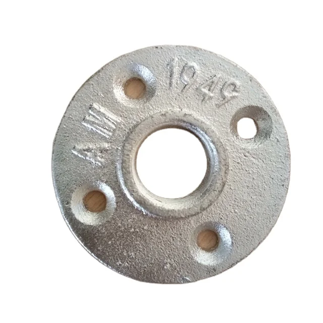 galvanized bushing or floor flange used in pipe-frame coffee table