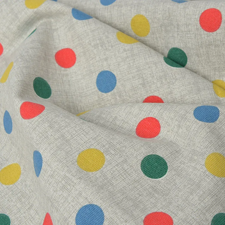 12 OZ Polka Dot canvas Polka dot polyester canvas print canvas fabric sofa Handbag case tablecloth printed cloth