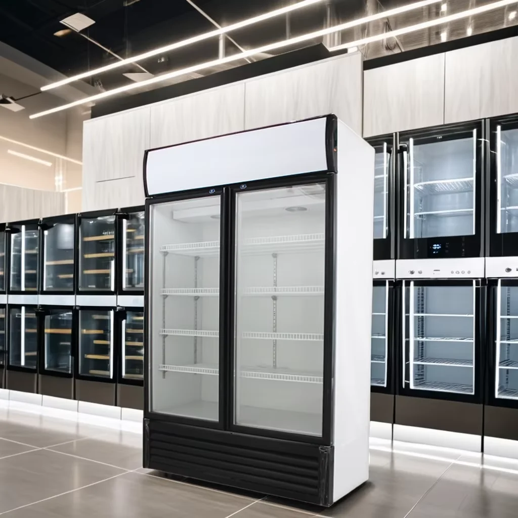 Commercial Used 3-Door Upright Beverage Refrigerator Clear Glass Door Electric Power Compressor Cool Climate Display Cooler Sale