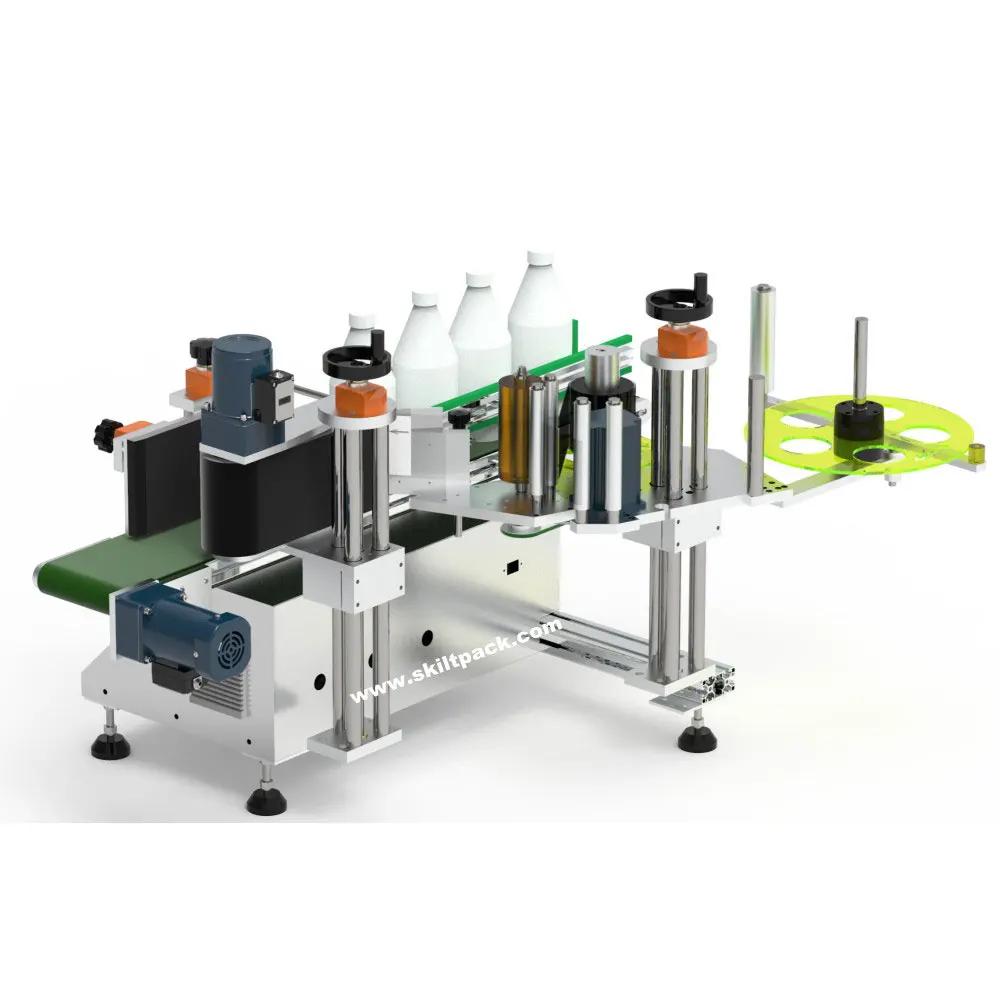 SKILT With 23 years experience for Auto desktop Sticker round bottle wrap around labeling machine