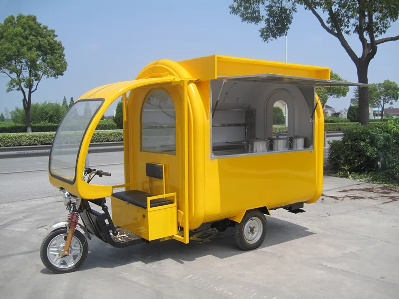 Electric Mobile Kitchen Food Truck Fast Food Mobile Tricycle Multifunctional Food Van