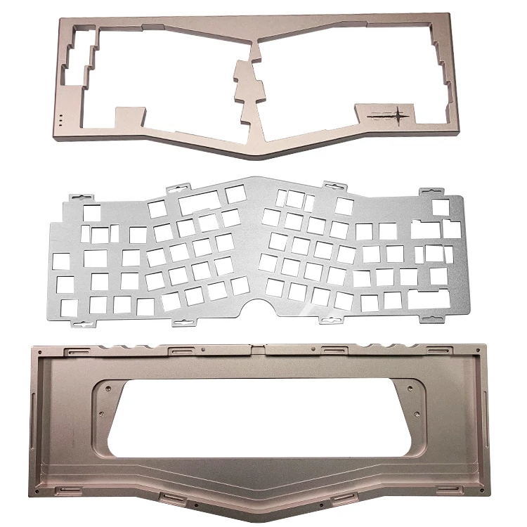 Frosted polycarbonate keyboard shell processing prototype anodized/sandblasted/PVD/polished mechanical keyboard CNC processing